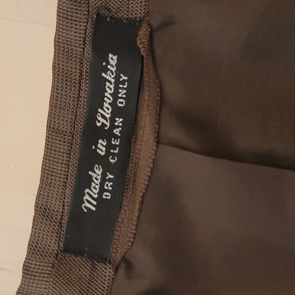 EUC Vintage CARLOORESTES Brown Light Plaid Patterned Suit Made in Slovak… - Picture 13 of 17